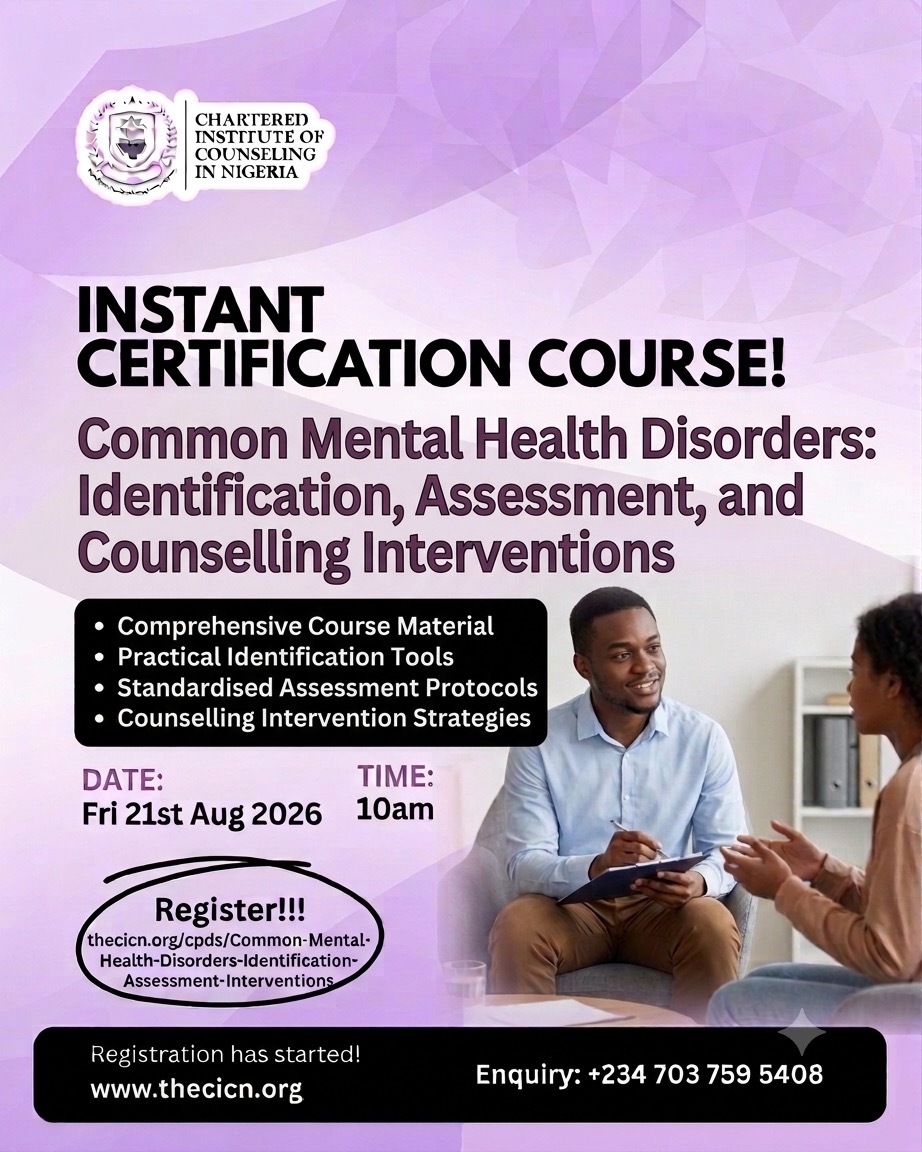 Common Mental Health Disorders: Identification, Assessment, and Counselling Interventions